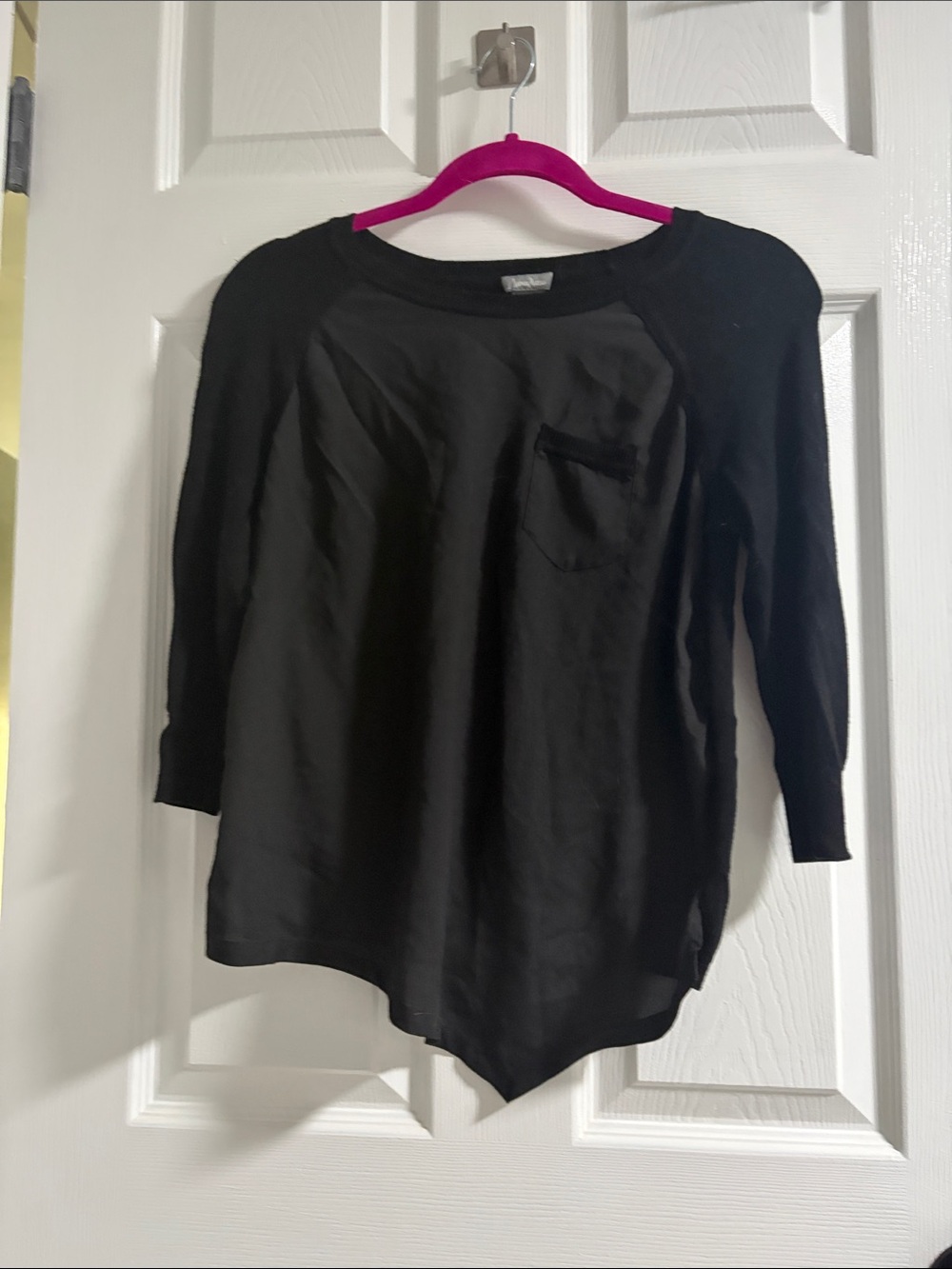 Neiman Marcus Black Pocket-Front Women's Sweater